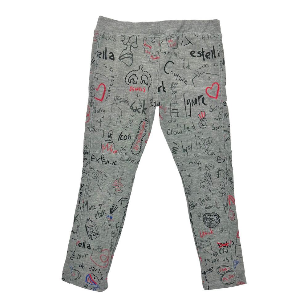 Chaser and Disney collab little girl's cruella gray knit leggings size 4